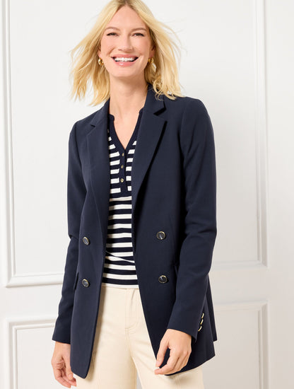 TAILORED STRETCH NO CLOSE BLAZER | Talbots