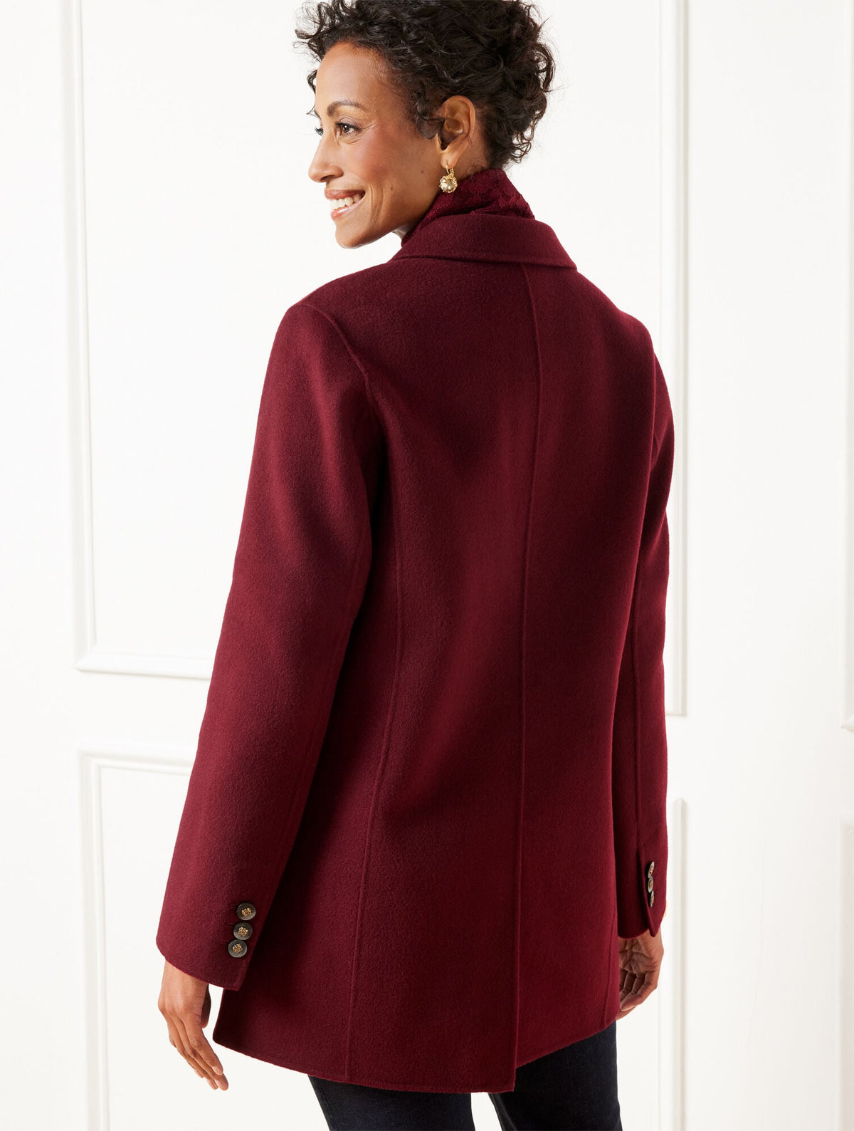 DOUBLE FACE WOOL BLEND BLAZER | Talbots