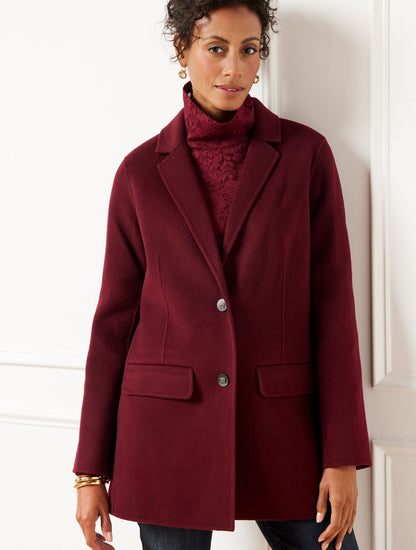 DOUBLE FACE WOOL BLEND BLAZER | Talbots