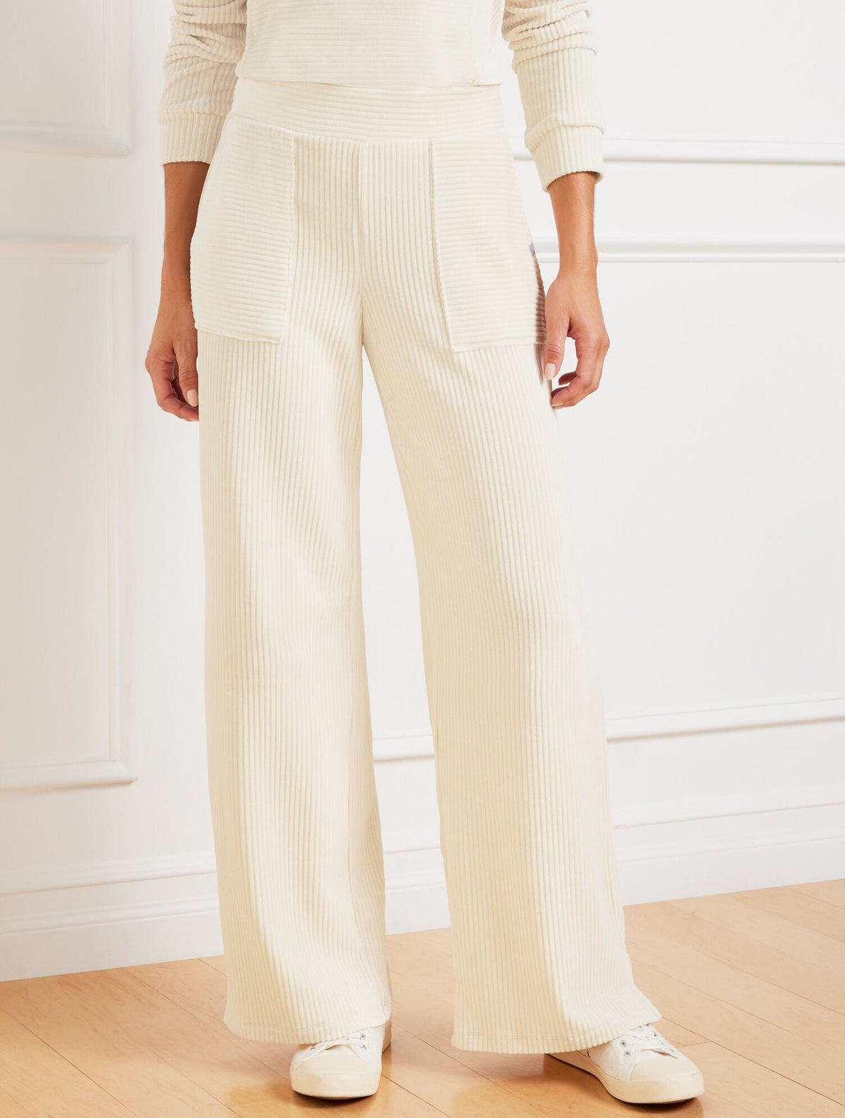 SKY LOUNGE VELOUR WIDE LEG PANTS | Talbots