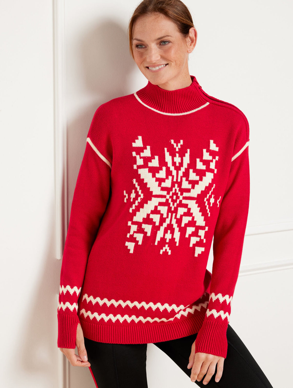 TURTLENECK SWEATER - SNOWFLAKE | Talbots