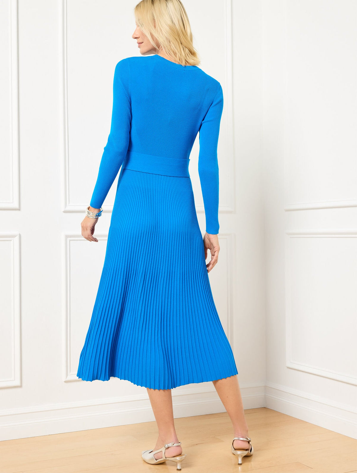 TWIST FRONT RIBBED SWEATER DRESS | Talbots