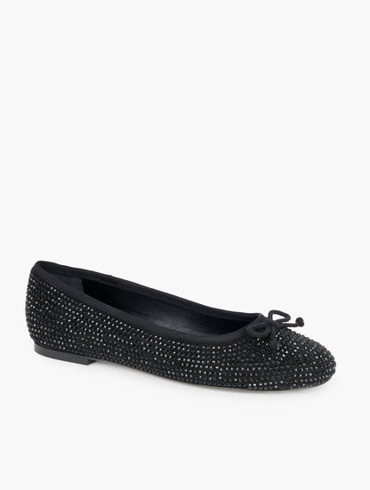 BLAIR RHINESTONE SUEDE BALLET FLATS | Talbots