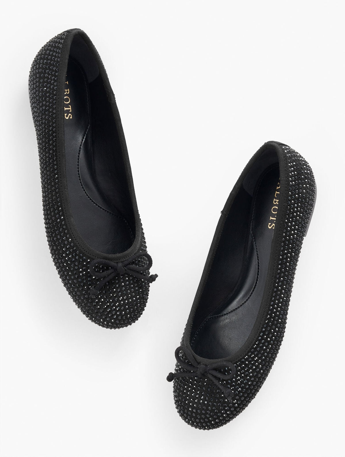 BLAIR RHINESTONE SUEDE BALLET FLATS | Talbots