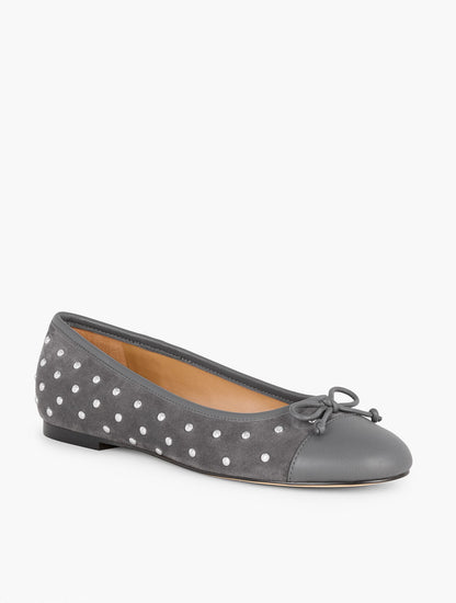 BLAIR STUDDED SUEDE BALLET FLATS | Talbots