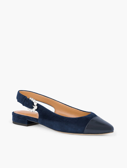 EDISON SUEDE SLINGBACK FLATS | Talbots