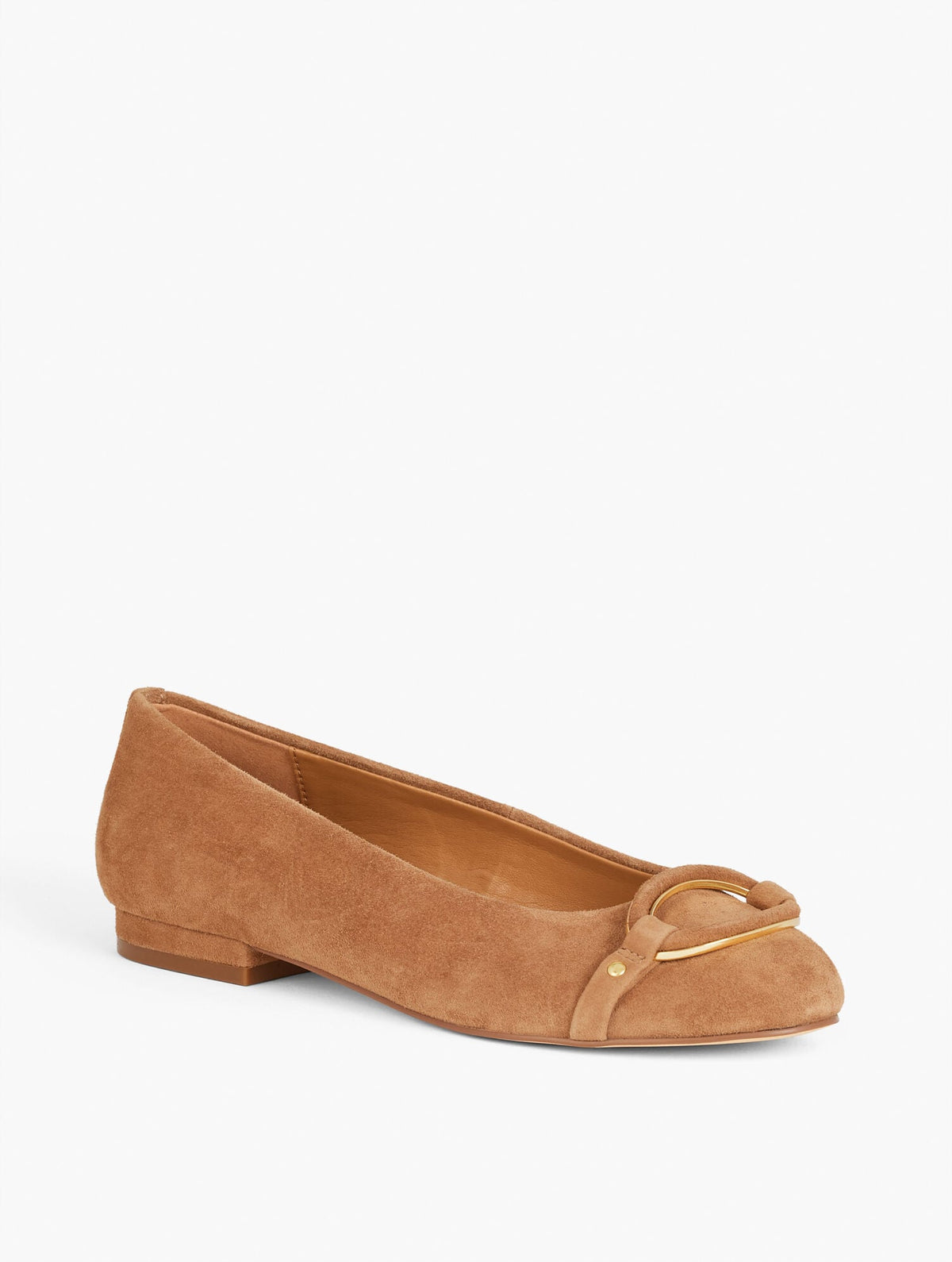 MADISON BUCKLE SUEDE BALLET FLATS | Talbots
