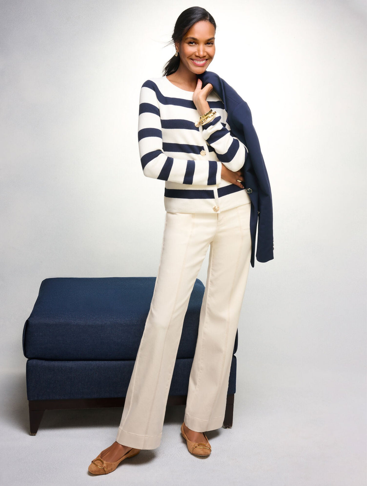 MADISON BUCKLE SUEDE BALLET FLATS | Talbots
