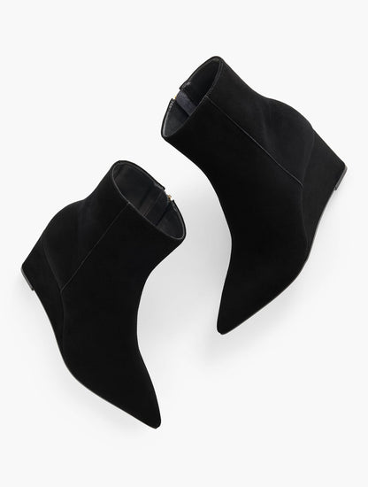 EMMA SUEDE WEDGE BOOTIE | Talbots