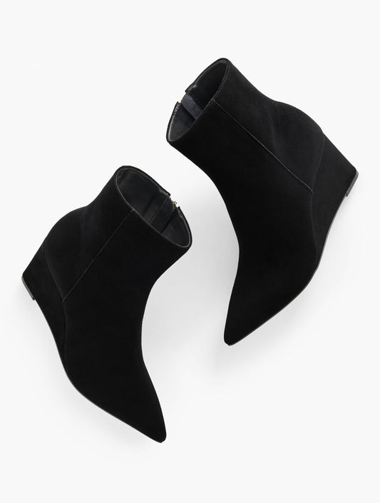 EMMA SUEDE WEDGE BOOTIE | Talbots
