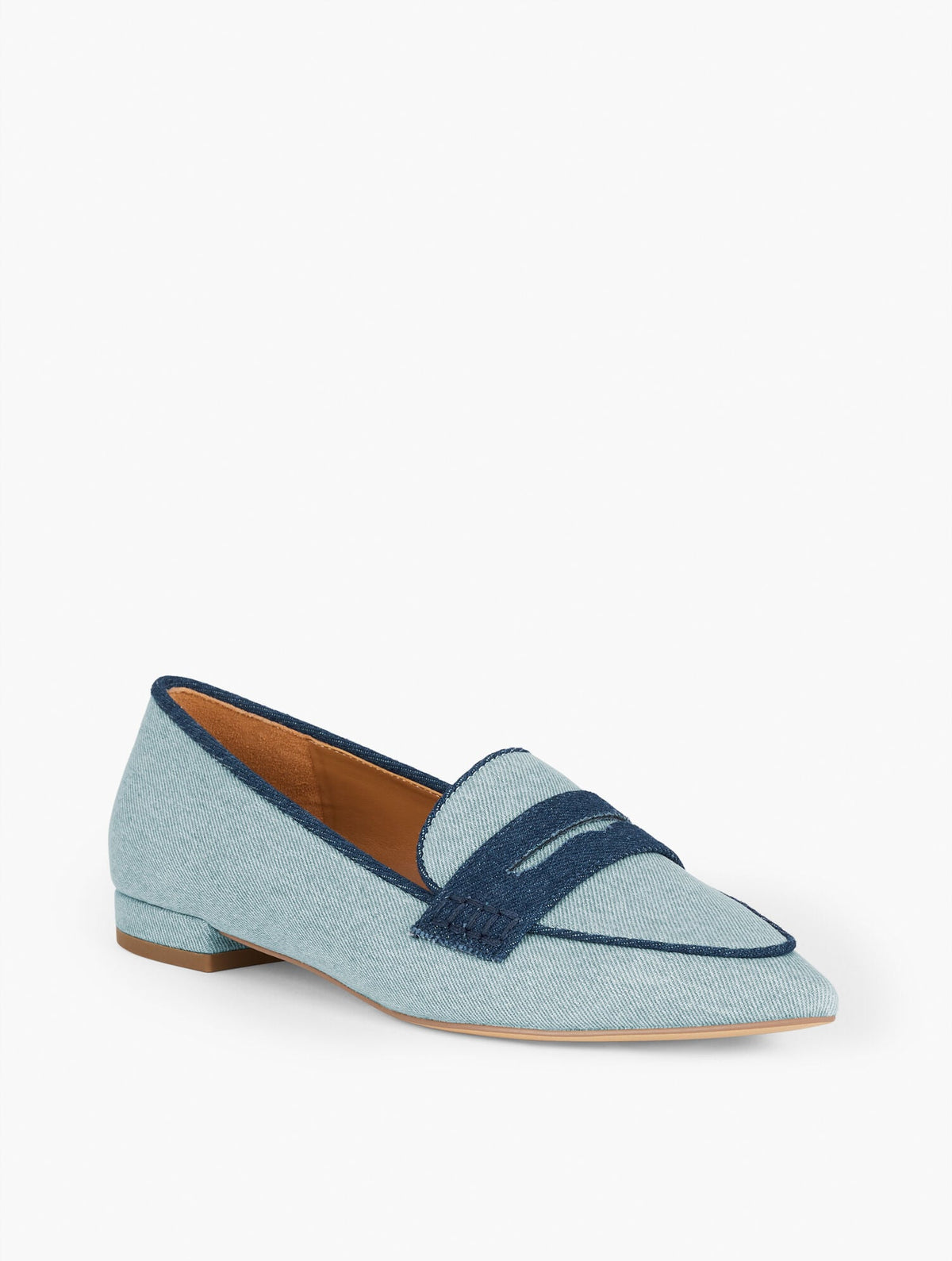 SCARLET POINTED TOE DENIM LOAFERS | Talbots