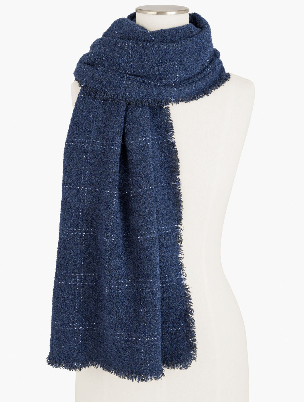 METALLIC WINDOWPANE WRAP | Talbots