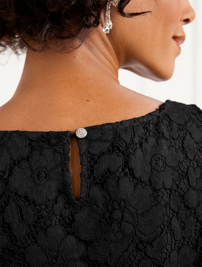 FESTIVE FLORAL LACE SHELL | Talbots