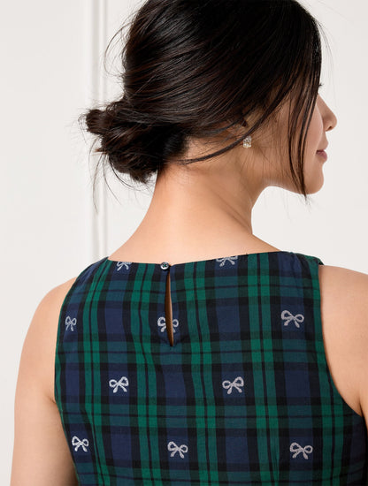 METALLIC BOW BLACK WATCH SHELL | Talbots