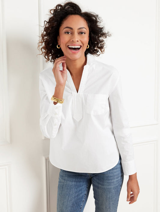 POPLIN SHORT SHIRT | Talbots