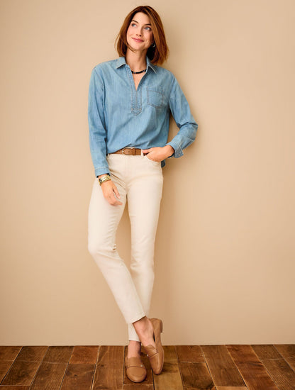 DENIM SHORT SHIRT | Talbots