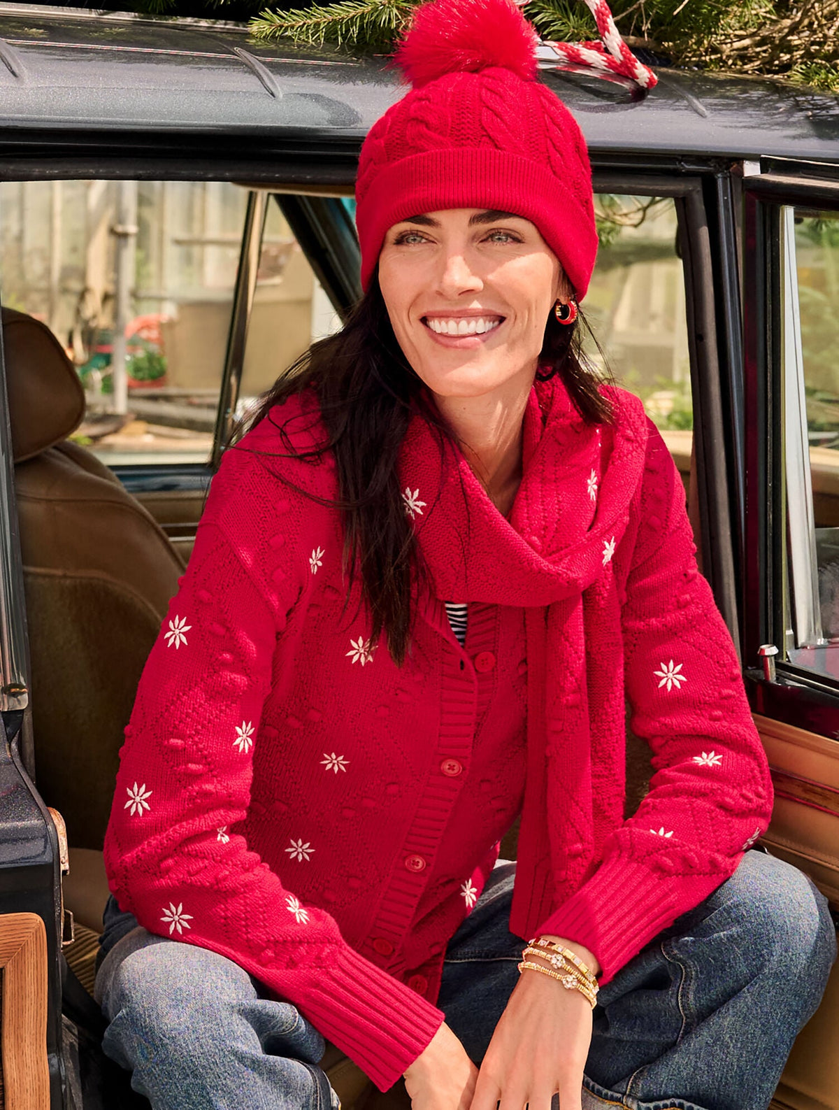 EMBROIDERED BOBBLE CARDIGAN | Talbots