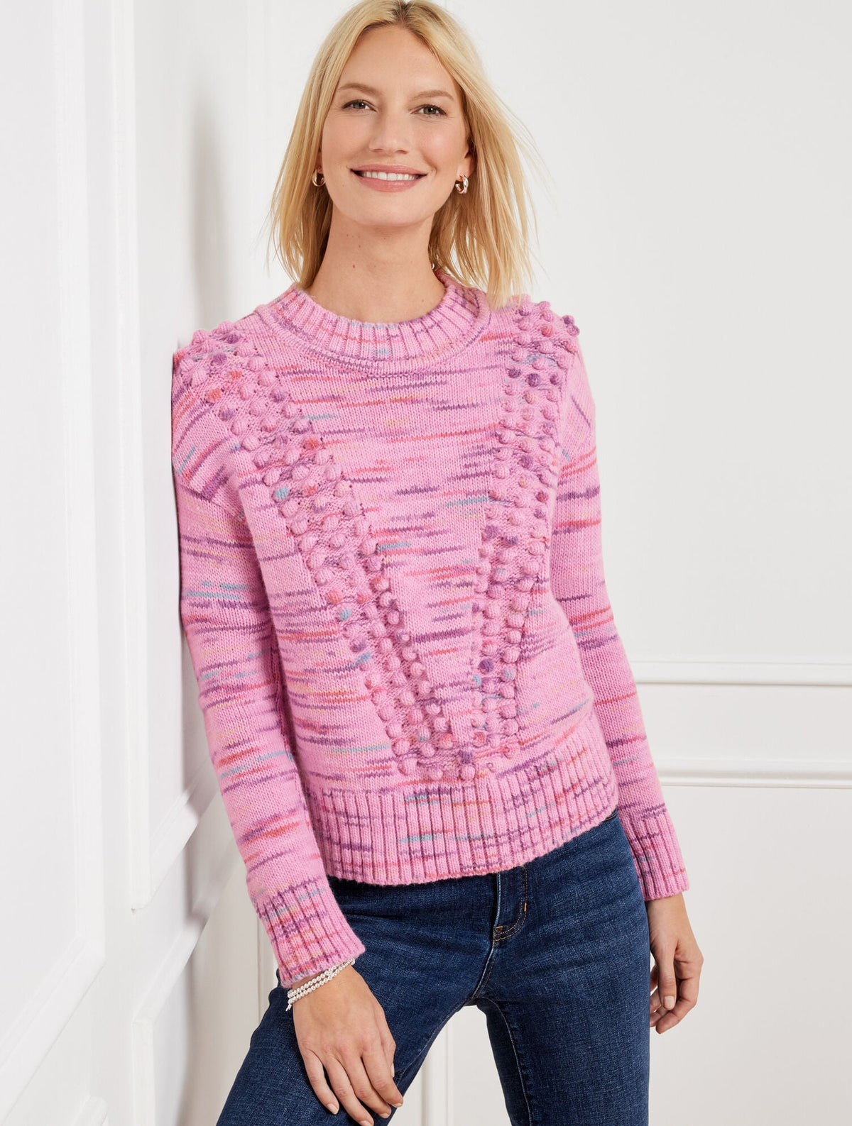 CHEVRON STITCH SWEATER - SPACE DYE | Talbots