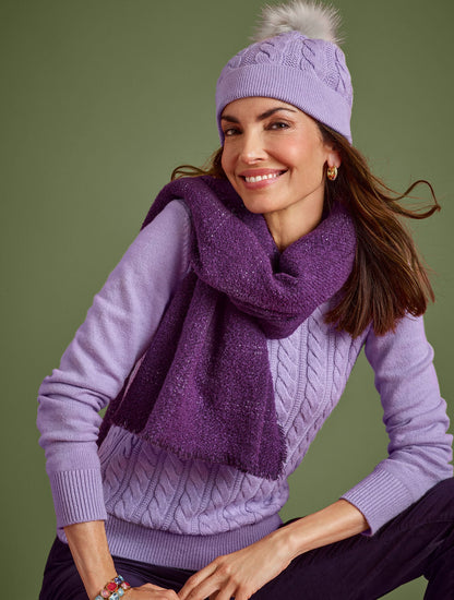 SOFT CABLE KNIT CREWNECK SWEATER | Talbots