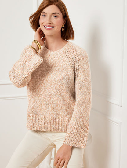 SHAKER STITCH SWEATER - METALLIC MARL | Talbots