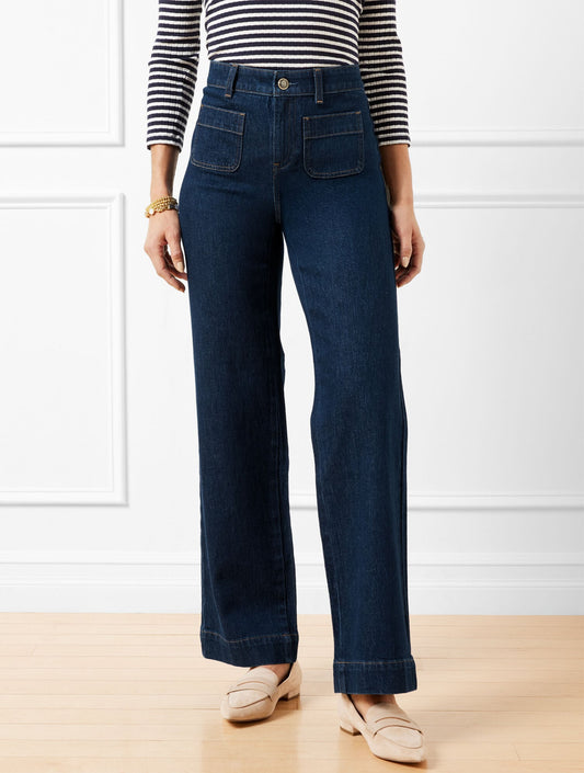 PATCH POCKET CLASSIC JEAN TROUSERS - ASTORIA WASH | Talbots