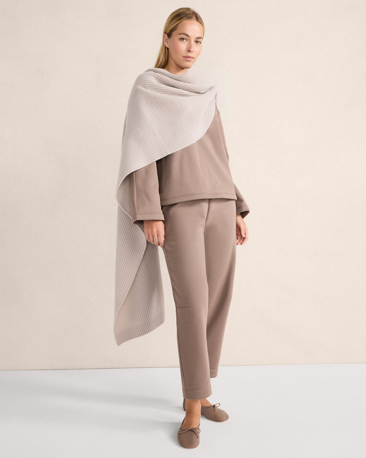 LUXE FLEECE BARREL-LEG PANTS | Talbots