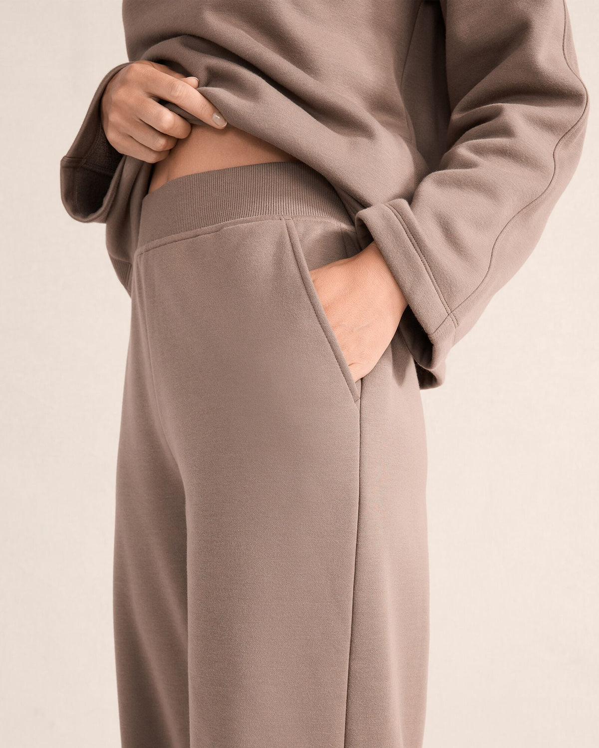 LUXE FLEECE BARREL-LEG PANTS | Talbots