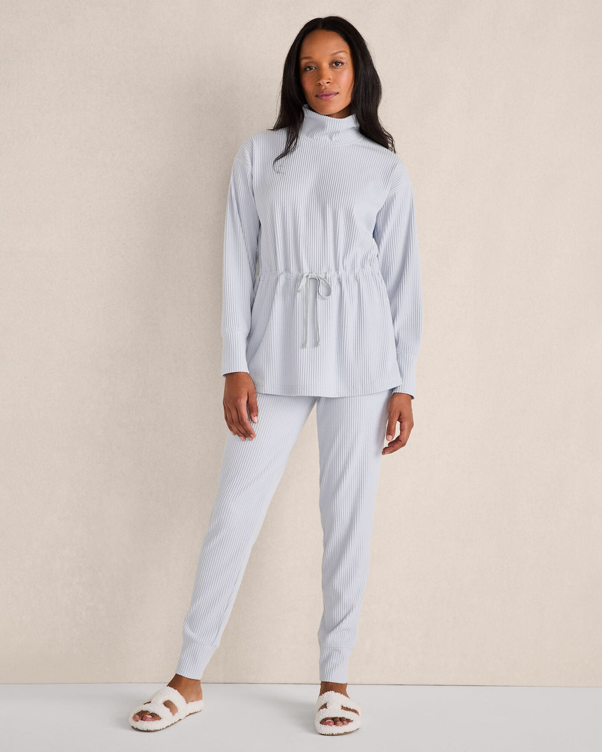 OTTOMAN RIB DRAWSTRING-WAIST TUNIC | Talbots