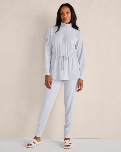 OTTOMAN RIB DRAWSTRING-WAIST TUNIC | Talbots