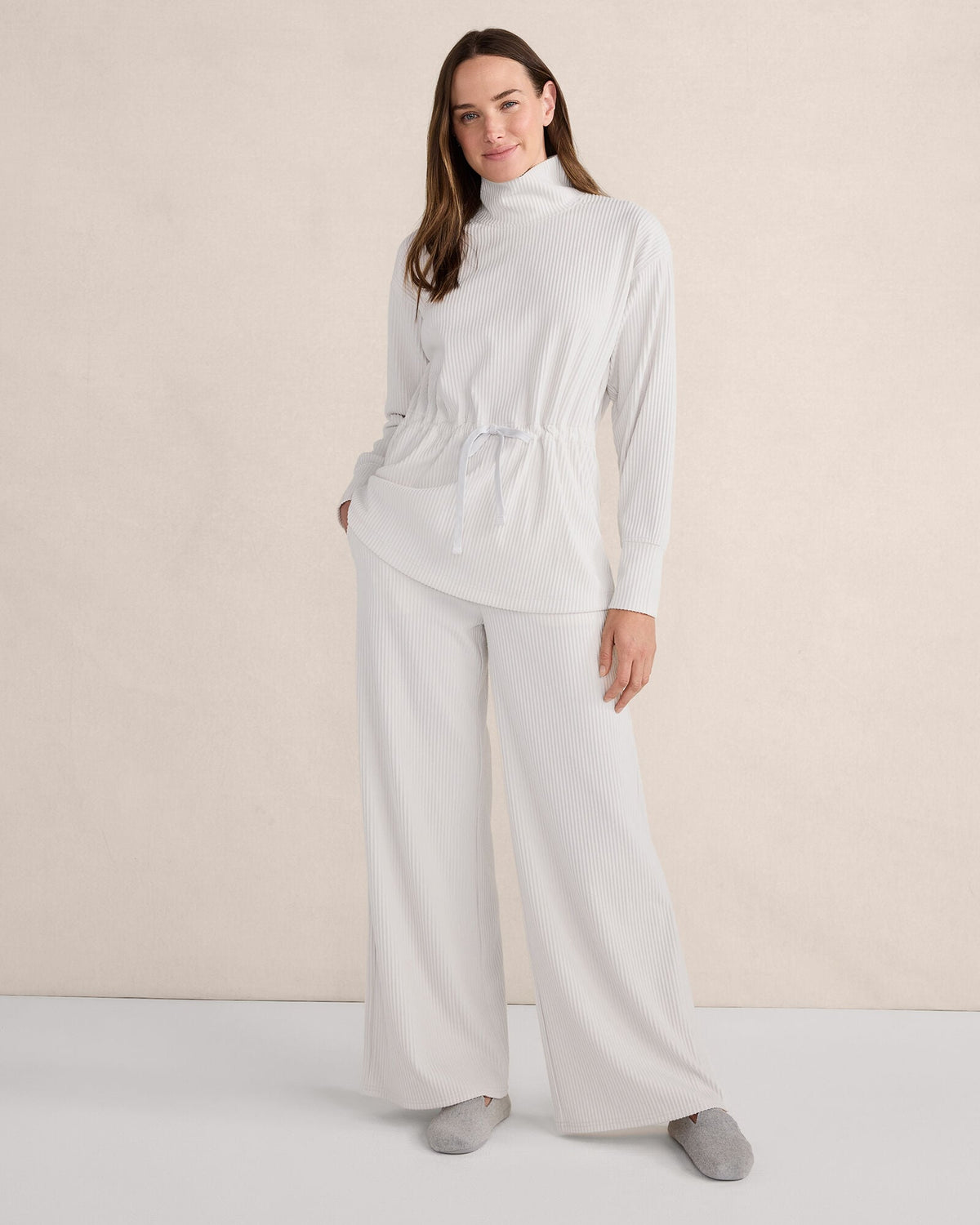OTTOMAN RIB DRAWSTRING-WAIST TUNIC | Talbots