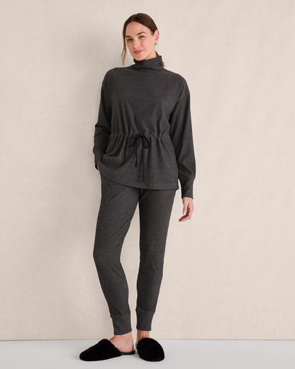 OTTOMAN RIB DRAWSTRING-WAIST TUNIC | Talbots
