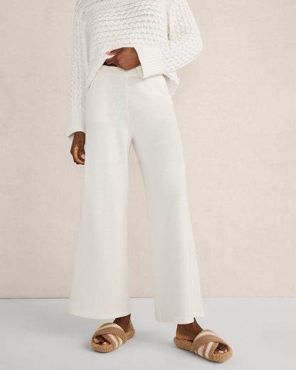 ORGANIC COTTON WIDE LEG PANTS | Talbots