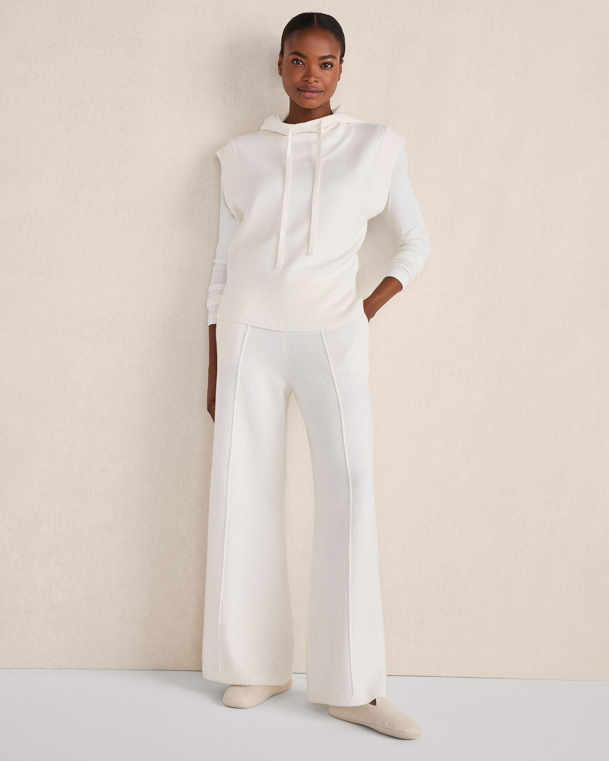ORGANIC COTTON PINTUCK WIDE LEG PANTS | Talbots
