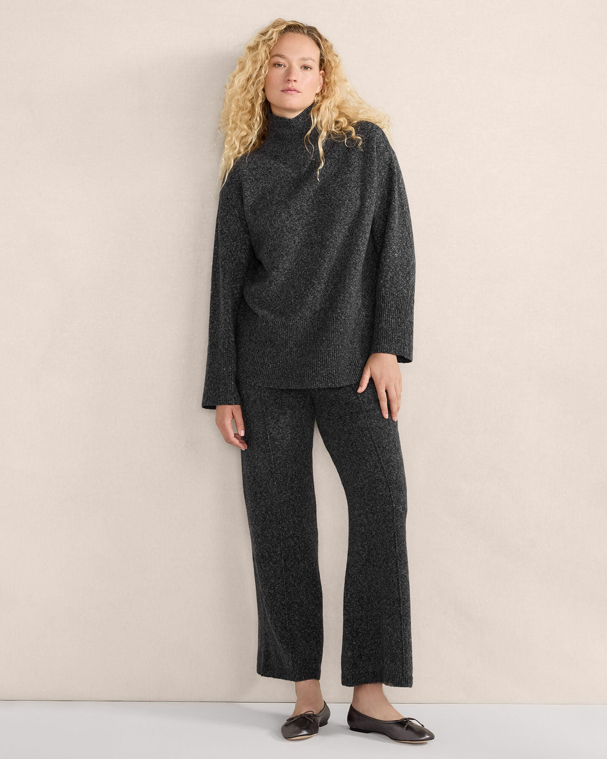 ORGANIC COTTON PINTUCK WIDE LEG PANTS | Talbots
