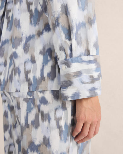 ORGANIC COTTON BRUSHSTROKE PAJAMA TOP | Talbots