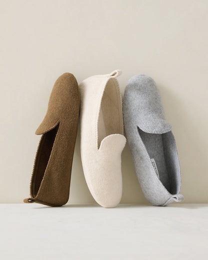 FELTED WOOL BLEND LOAFER SLIPPERS | Talbots
