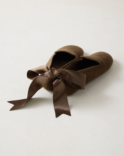 FELTED WOOL BLEND LOAFER SLIPPERS | Talbots