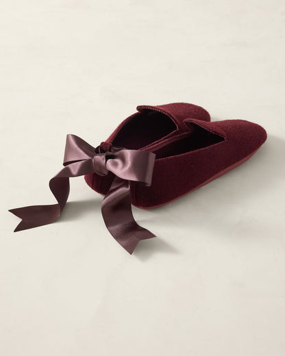 FELTED WOOL BLEND LOAFER SLIPPERS | Talbots