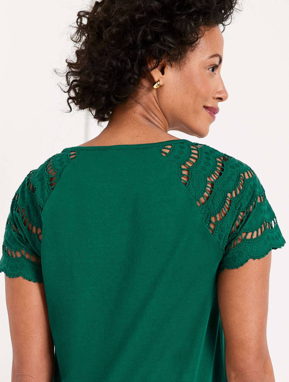 EMBROIDERED EYELET TOP | Talbots