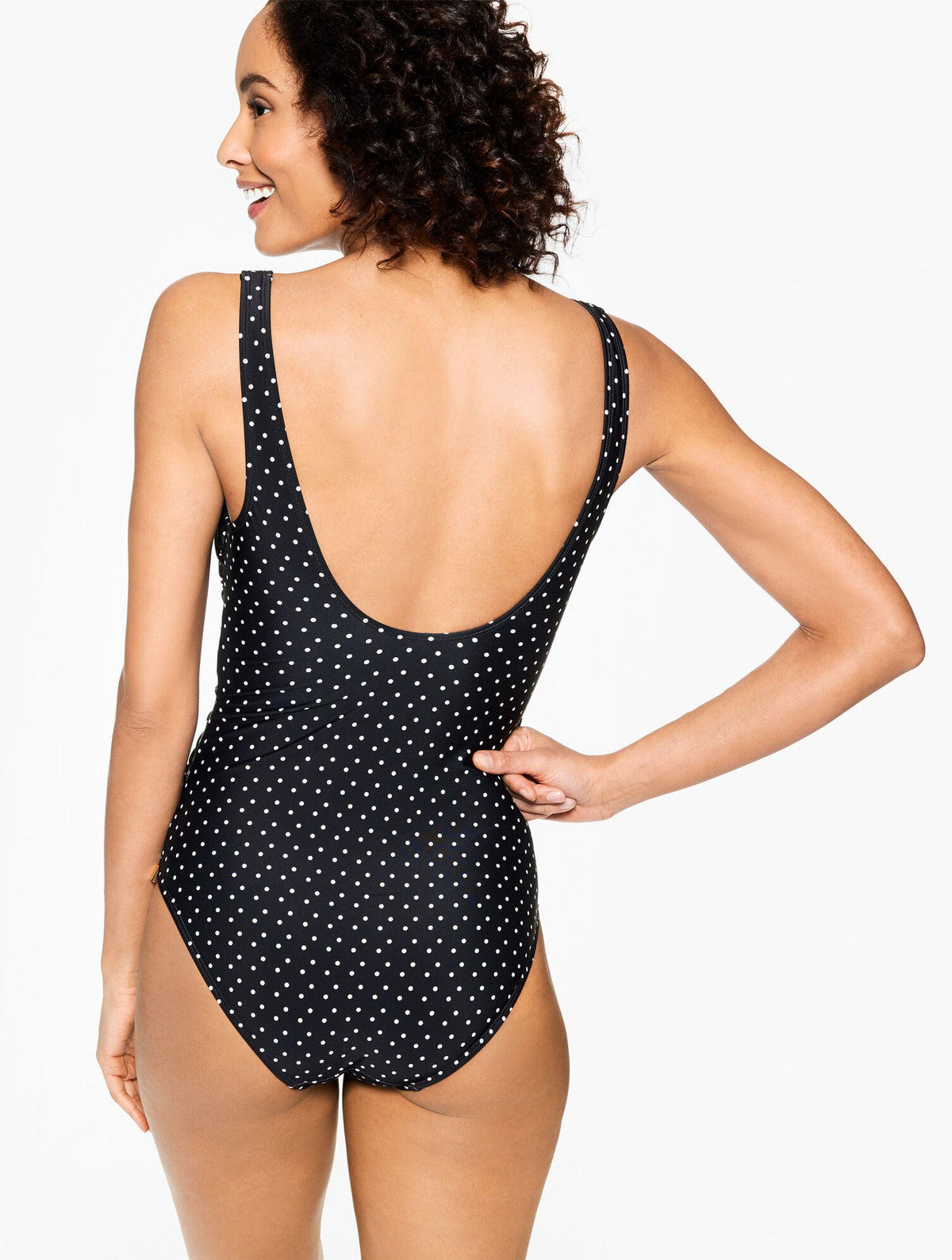 AQUA CLUB FAUX WRAP ONE-PIECE SWIMSUIT - TAHITI DOT | Talbots