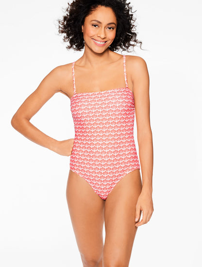 AQUA CLUB BANDEAU ONE-PIECE SWIMSUIT - FIJI SHELL | Talbots