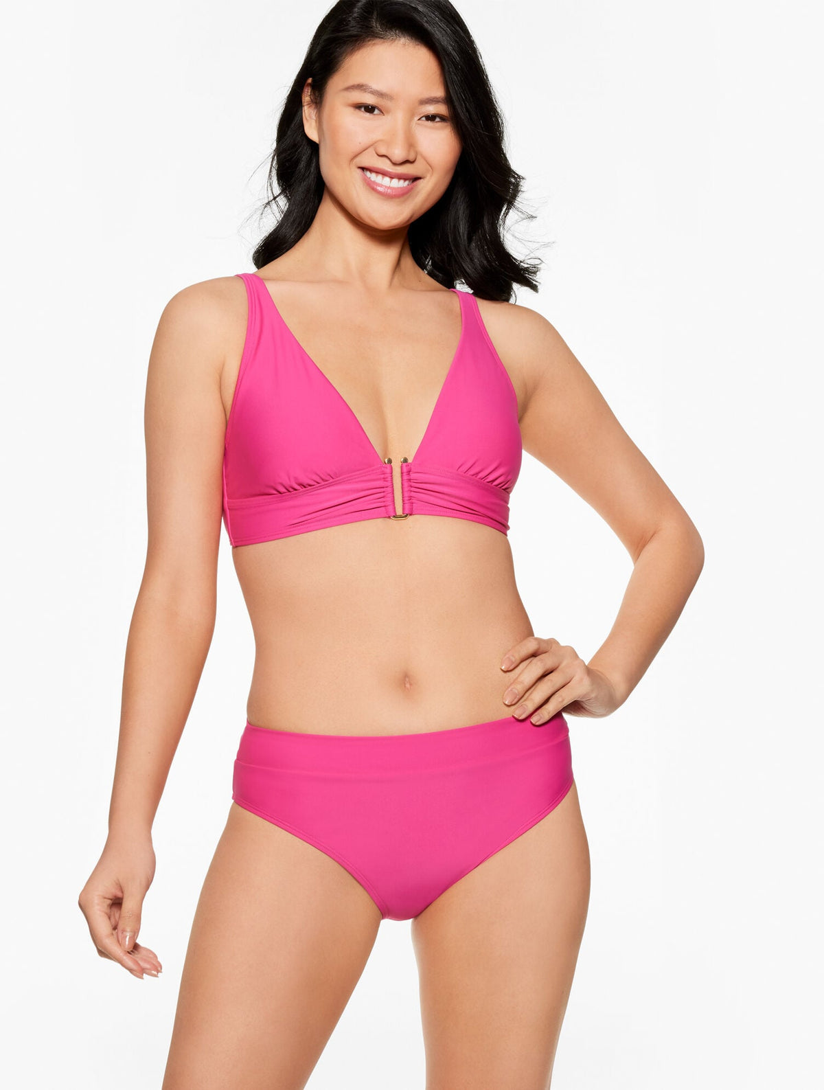 AQUA CLUB V-NECK BIKINI TOP | Talbots