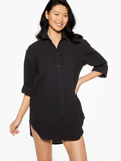 AQUA CLUB GAUZE SHIRT COVER-UP | Talbots