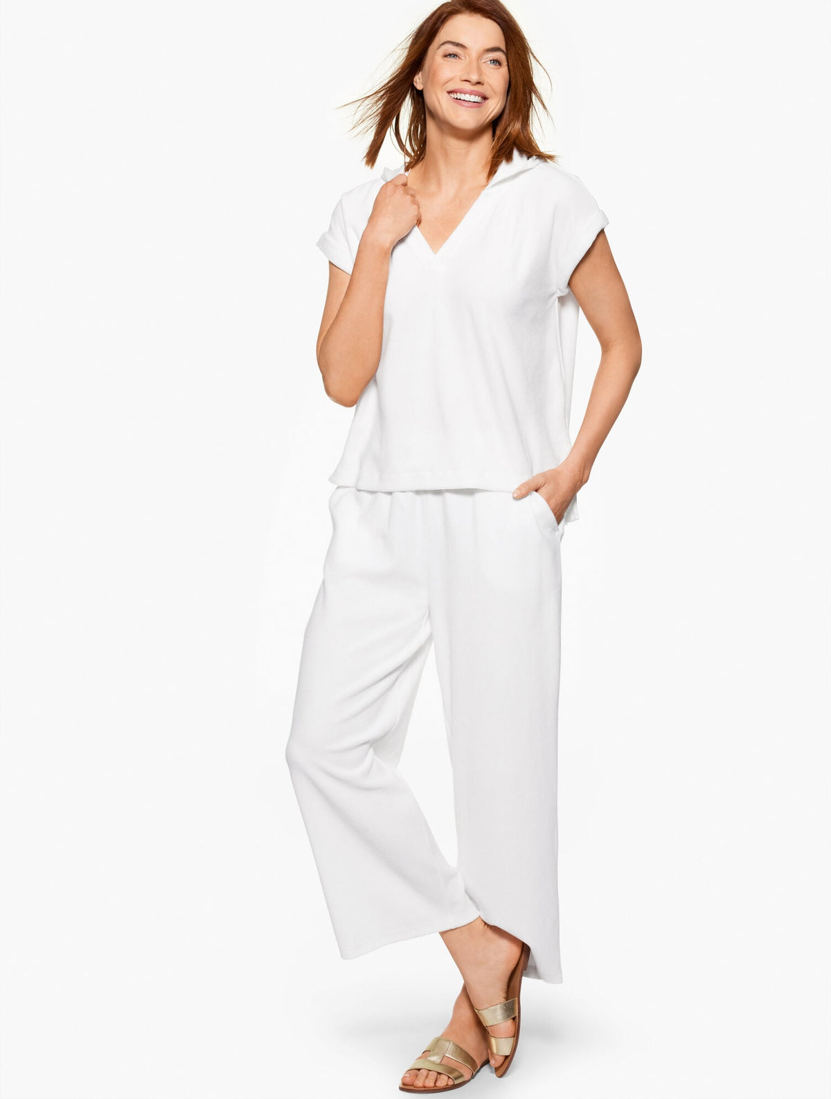 AQUA CLUB TERRY PANT COVER-UP | Talbots