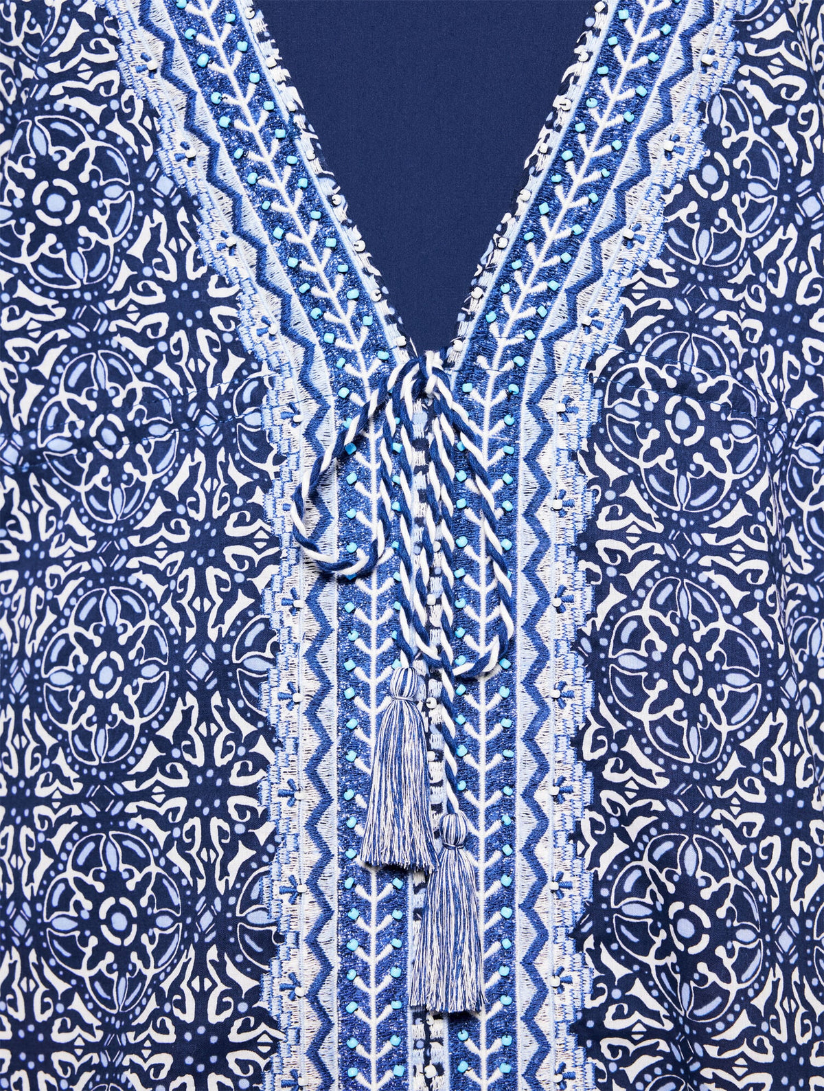 AQUA CLUB EMBROIDERED CAFTAN COVER-UP - IBIZA TILE | Talbots