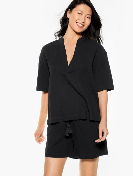 AQUA CLUB GAUZE POPOVER SHIRT COVER-UP | Talbots