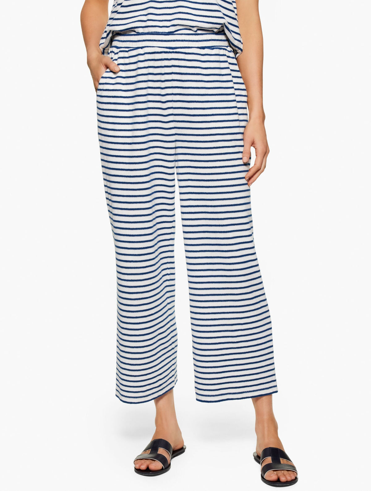 AQUA CLUB TERRY PANT COVER-UP - STRIPE | Talbots