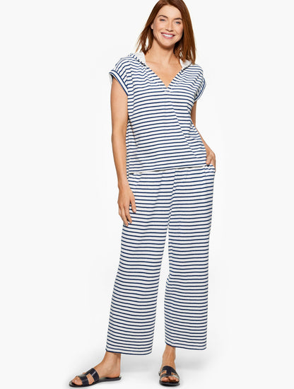 AQUA CLUB TERRY PANT COVER-UP - STRIPE | Talbots