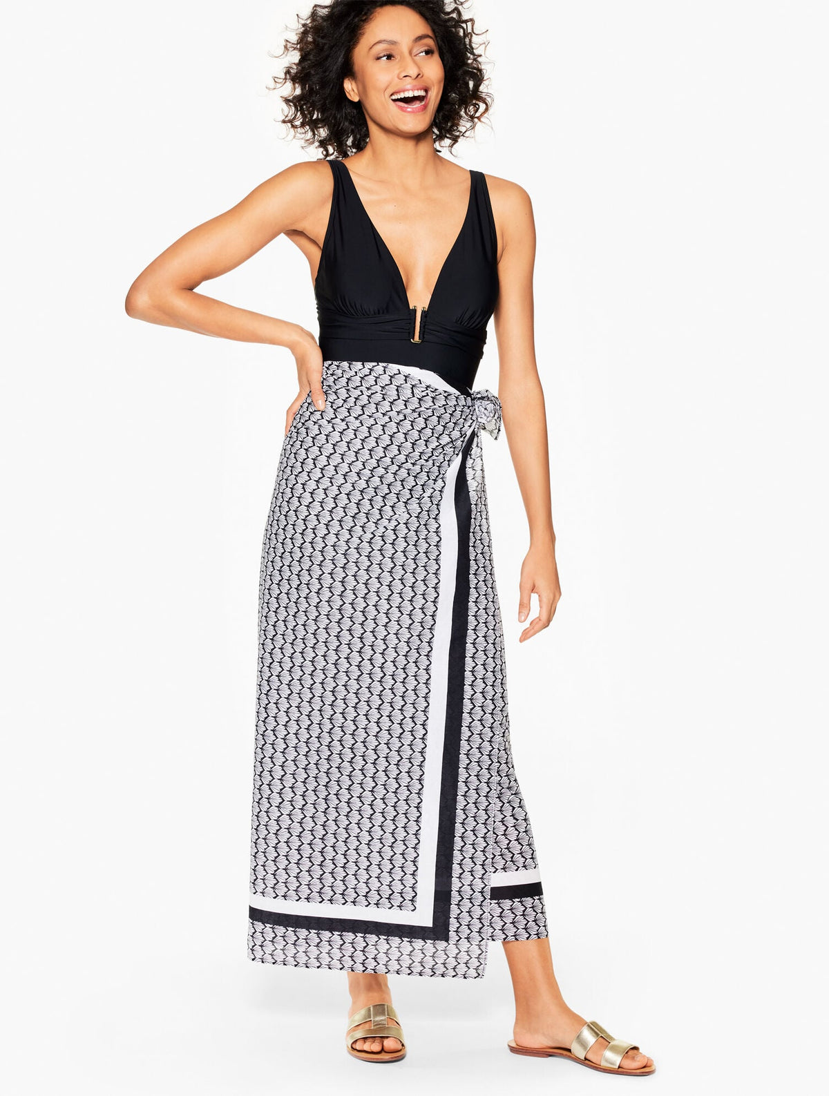 AQUA CLUB PAREO COVER-UP - FIJI SHELL | Talbots