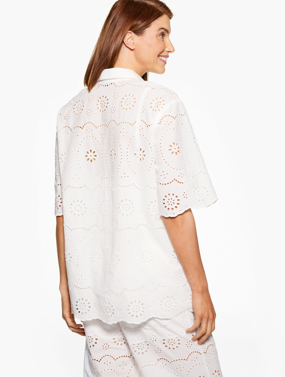 AQUA CLUB EYELET POPOVER SHIRT COVER-UP | Talbots